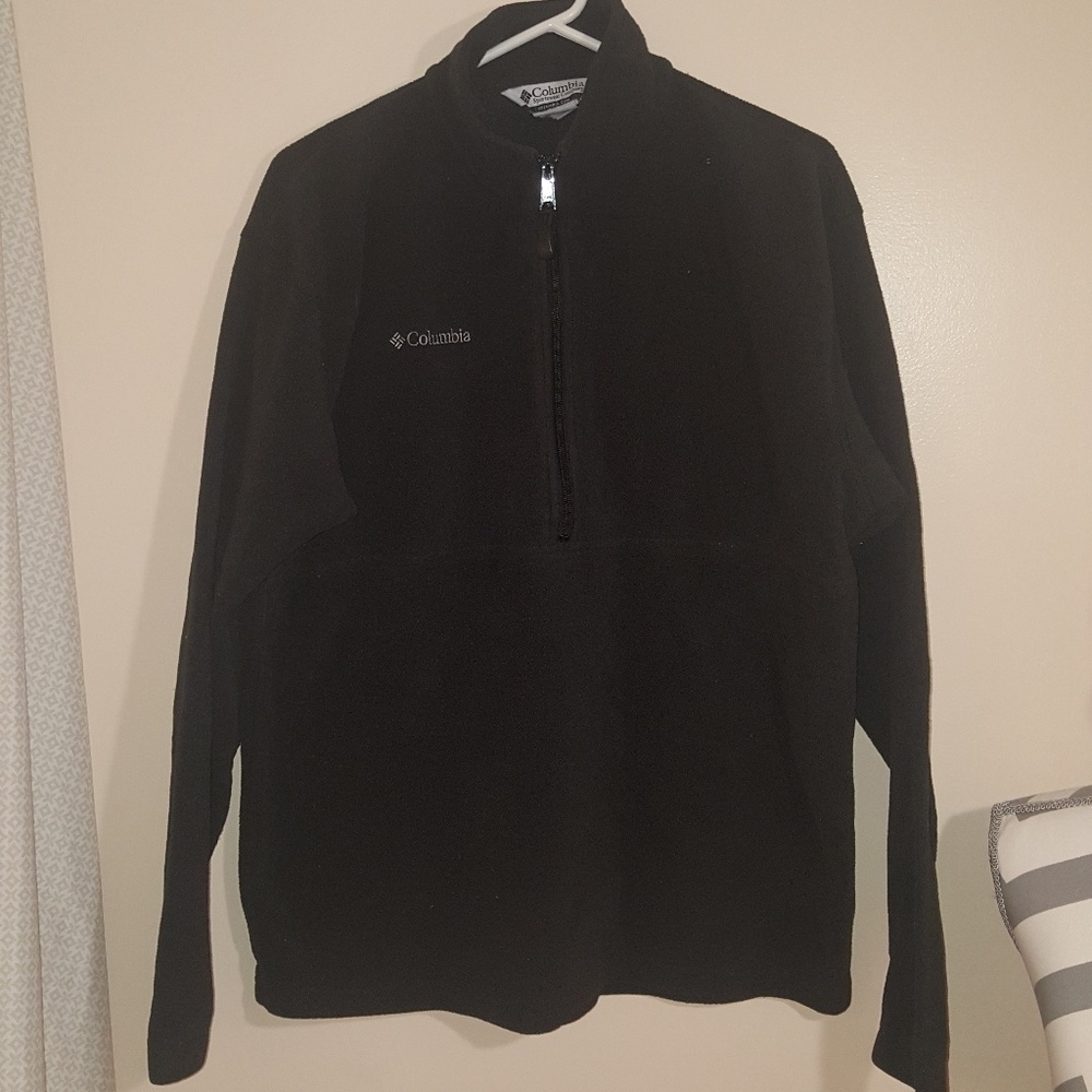 COLUMBIA black half zip men's fleece